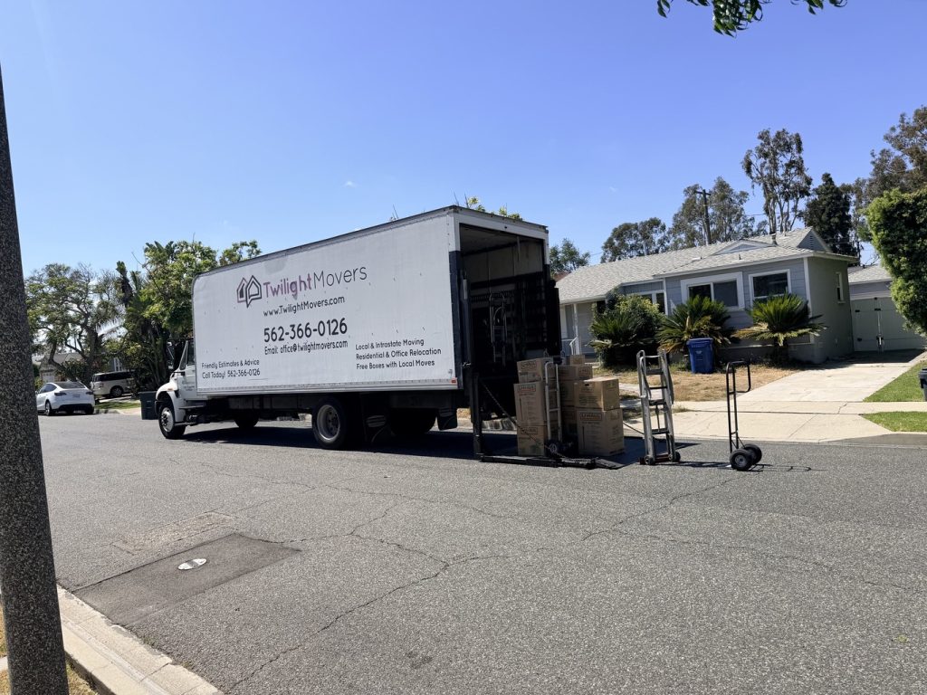 Twilight Movers crew loading a moving truck in Long Beach