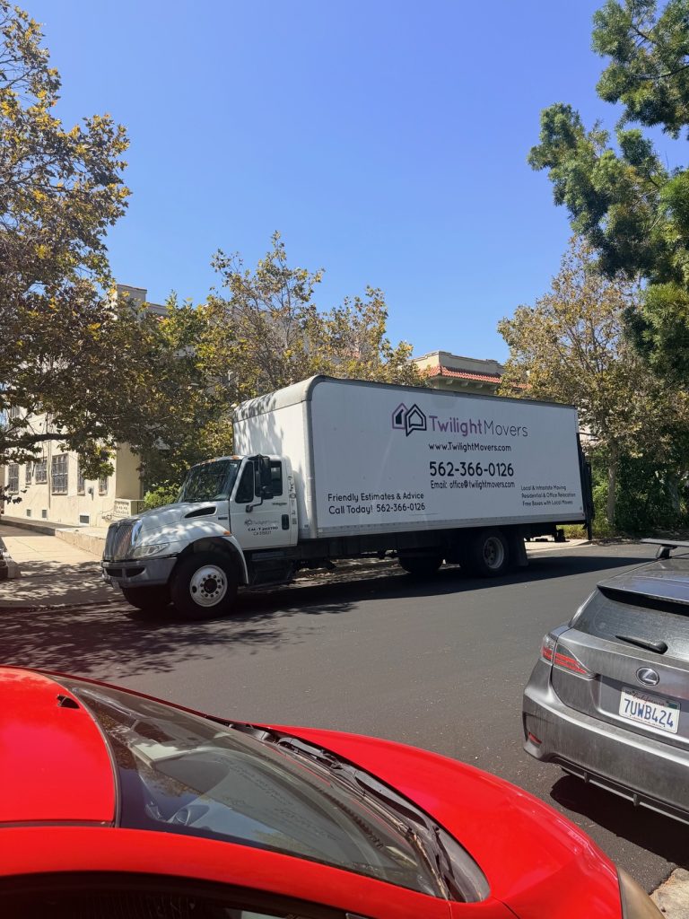 Twilight Movers professional moving truck parked on a residential street for a local move