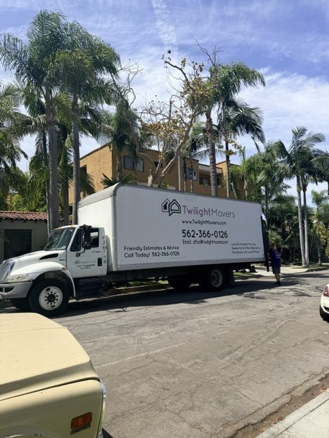 Twilight Movers truck during a residential moving job in Southern California